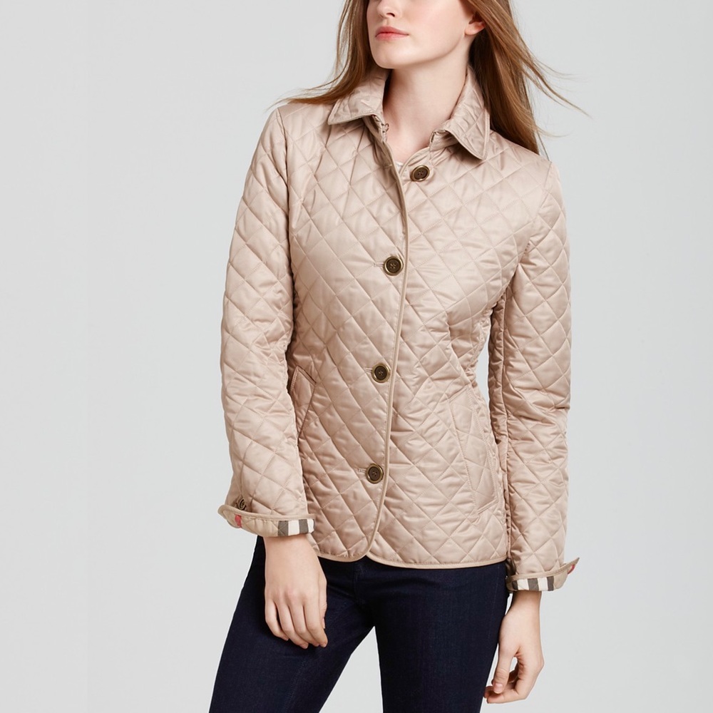 Burberry Brit 'Copford' Quilted Jacket Sz XL In Chino